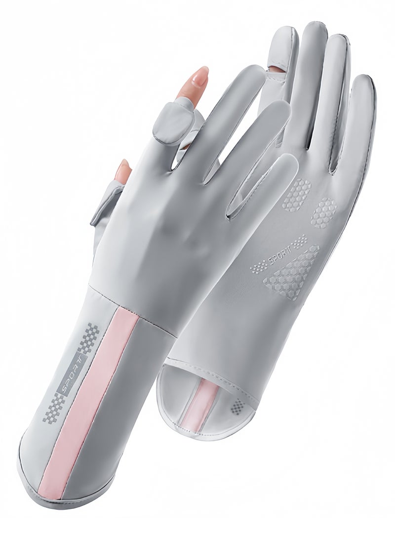 Women UV Sun Protection Gloves Full Finger Touchscreen Non Slip Gloves Driving Gloves Breathable Summer Outdoor for Women - Image 1